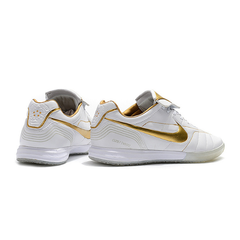Tiempo 7 R10 Elite White and Golden Indoor IC Football Boot