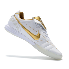 Tiempo 7 R10 Elite White and Golden Indoor IC Football Boot