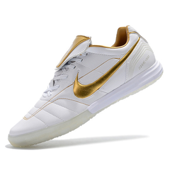 Tiempo 7 R10 Elite White and Golden Indoor IC Football Boot