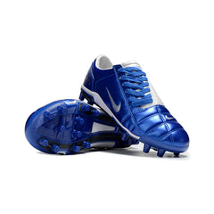 Chuteira Campo FG Nike Total 90 III Infantil Azul e Branca