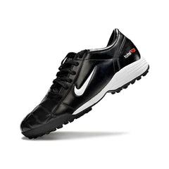Chuteira Society TF Nike Total 90 III Infantil Preta e Prateada