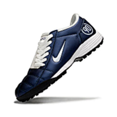 Chuteira Society TF Nike Total 90 III Azul e Branca Infantil