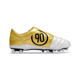 Chuteira Campo FG Nike Total 90 III Infantil Branca e Dourada