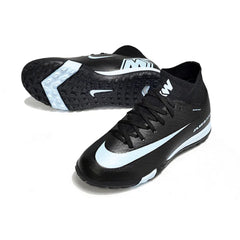 Chuteira Society TF Nike Zoom Mercurial Superfly 10 Elite Preta e Azul-Clara Turf Infantil