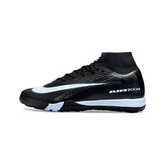 Chuteira Society TF Nike Zoom Mercurial Superfly 10 Elite Preta e Branca Infantil