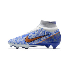 Chuteira Campo FG Nike Zoom Mercurial Superfly 9 Elite Pack CR7 Azul Infantil