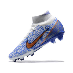 Chuteira Campo FG Nike Zoom Mercurial Superfly 9 Elite Pack CR7 Azul Infantil