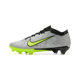 Chuteira Campo FG Nike Zoom Mercurial Vapor 15 Elite Cinza e Verde Infantil