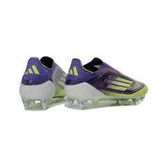 Chuteira Campo Molhado SG Adidas F50 Primeknit Elite Verde, Roxa e Branca