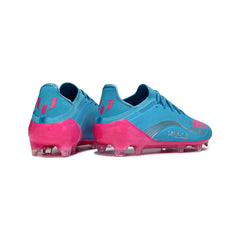 Chuteira Campo FG Adidas F50 Primeknit Elite Messi Azul e Rosa