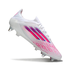 Chuteira Campo Molhado SG Adidas F50 Primeknit Elite Branca e Rosa
