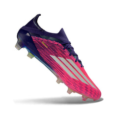 Chuteira Campo FG Adidas F50 Primeknit Elite Rosa, Branca e Azul
