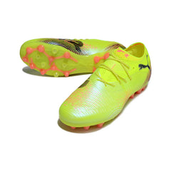 Chuteira Campo Sintético AG Puma Future 8 Low Cut Amarela e Laranja