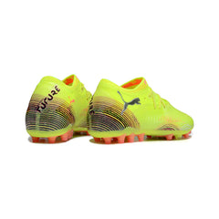 Chuteira Campo Sintético AG Puma Future 8 Low Cut Amarela e Laranja