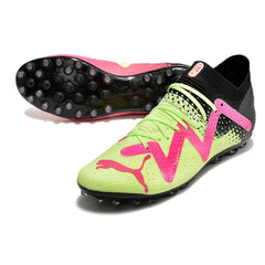 Chuteira Multiterreno MG Puma Future Ultimate Verde e Rosa