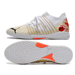 Chuteira Futsal IC Puma Future Z 1.3 Pack Liberdade Preta e Vermelha