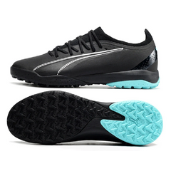 Chuteira Society TF Puma Ultra Ultimate Preta e Azul