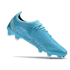Chuteira Campo FG Puma Ultra Ultimate Azul e Rosa