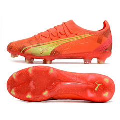 Chuteira Campo FG Puma Ultra Ultimate Fearless Pack Preta e Amarela