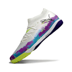 Chuteira Society TF Puma Future 8 Pack Branco Brilliance 3.0