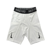 White Nike Second Skin Shorts