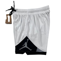 White and Black Jordan Shorts