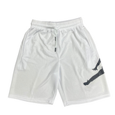 White and Gray Jordan Shorts