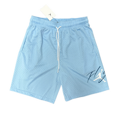Jordan Flight Shorts Light Blue, Black and White