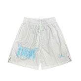 Jordan Flight Shorts White and Light Blue