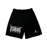 Black and White Jordan Flight Shorts