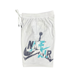 Shorts Nike Air Jordan Branco, Cinza e Azul