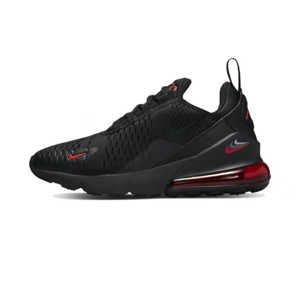 Tenis Nike Air Max 270 React Preto e Vermelho Veni Futebol VENI Futebol