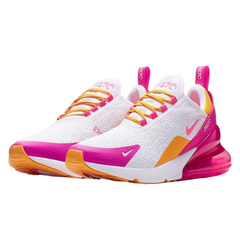 Tênis Nike Air Max 270 React Laser Fuschia University Gold
