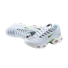 Nike Air Max Plus TN White, Silver and Green Sneakers