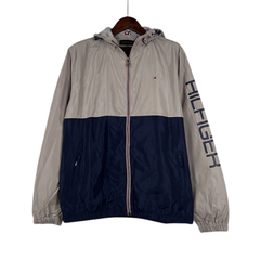 Jaqueta Corta-Vento Tommy Hilfiger Cinza e Azul