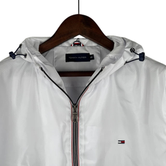 Jaqueta Corta-Vento Tommy Hilfiger Branca e Preta