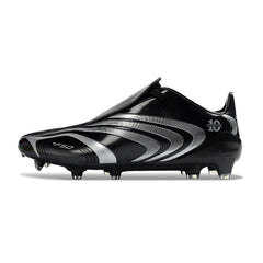 Chuteira Campo FG Adidas F50 Sem Cadarço Elite Preto e Prateado