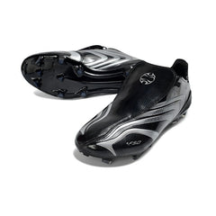 Chuteira Campo FG Adidas F50 Sem Cadarço Elite Preto e Prateado