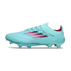 Chuteira Campo FG Adidas F50+ Elite Azul e Rosa