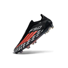Chuteira Campo FG Adidas F50 Elite Sem Cadarço Preto, Vermelho e Branco