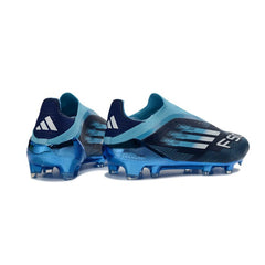 Chuteira Campo FG Adidas F50 Elite Sem Cadarço Azul e Preta