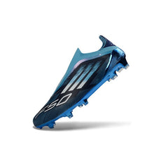 Chuteira Campo FG Adidas F50 Elite Sem Cadarço Azul e Preta