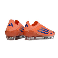 Chuteira Campo Molhado SG Adidas F50 Elite Sem Cadarço Pack Coral Blaze