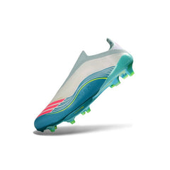 Chuteira Campo FG Adidas F50+ Elite Sem Cadarço Pack Messi Aurora Radiante