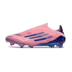 Chuteira Campo FG Adidas F50 Elite Sem Cadarço Rosa e Roxo