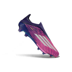 Chuteira Campo FG Adidas F50+ Elite Sem Cadarço Rosa e Roxa