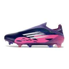 Chuteira Campo FG Adidas F50 Elite Sem Cadarço Roxo e Rosa
