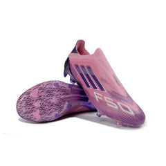 Chuteira Campo FG Adidas F50 Elite Sem Cadarço Roxa Infantil
