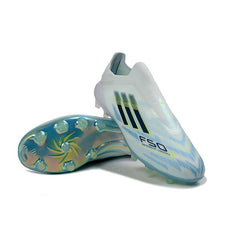Chuteira Campo FG Adidas F50 Elite Sem Cadarço Branca Infantil