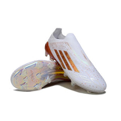 Chuteira Campo FG Adidas F50 Elite Sem Cadarço Pack Branco Infantil